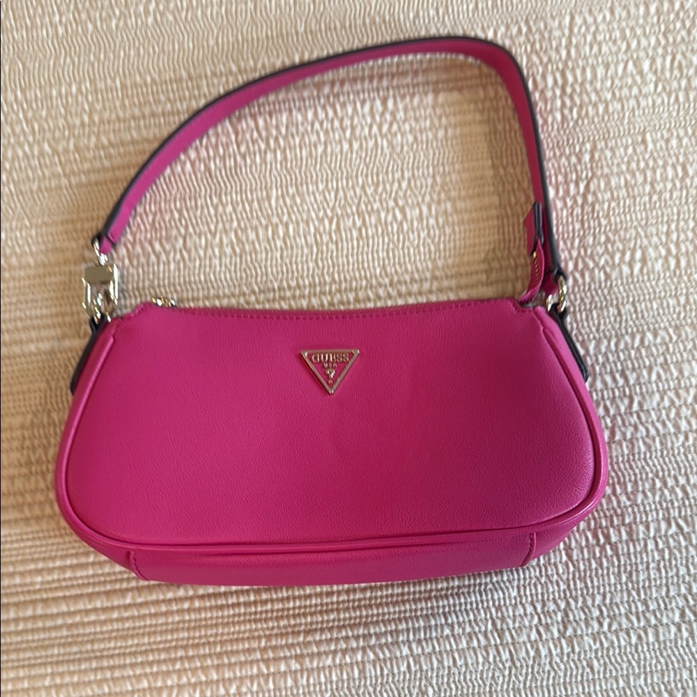 Guess Pink Shoulder Bag with Sleek Design